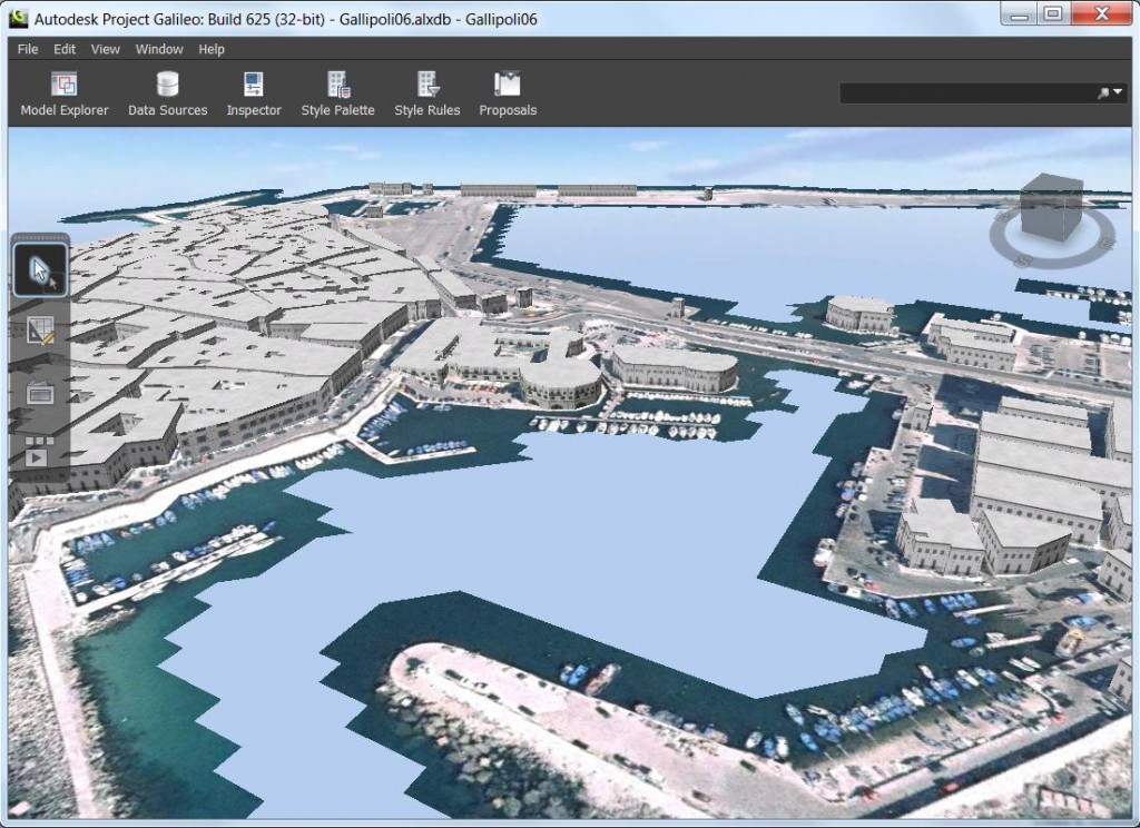 Progetto Galileo - modello 3D Gallipoli - Porto