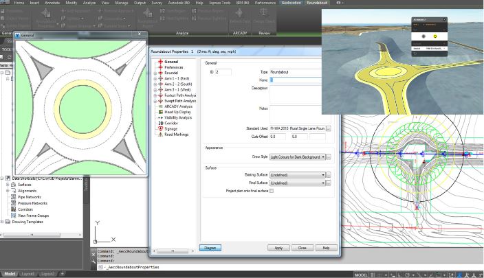 Civil3D-2017-Advanced Roundabout Design