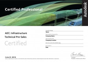 Certificazione Adsk AEC Pre Sales